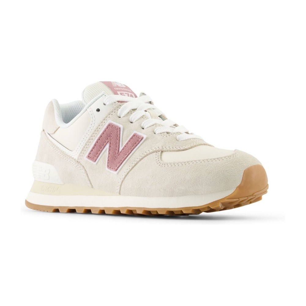 New Balance Sandstorm Angora White Pink 574 Sneakers
